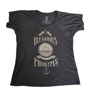 Rare Sevenly Limited Edition Black Graphic Tee Blessings Count‎ Your XL